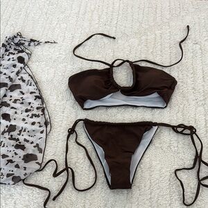 Brown Bikini Set